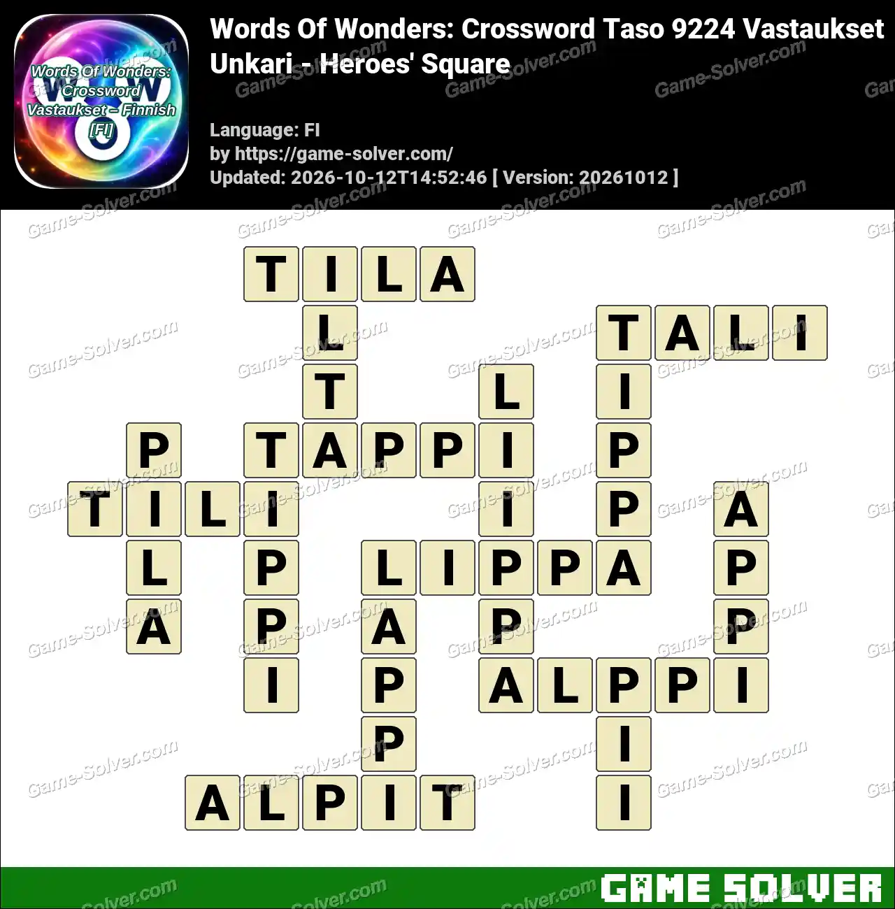Words Of Wonders: Crossword Taso 9224 Vastaukset – Unkari – Heroes’ Square